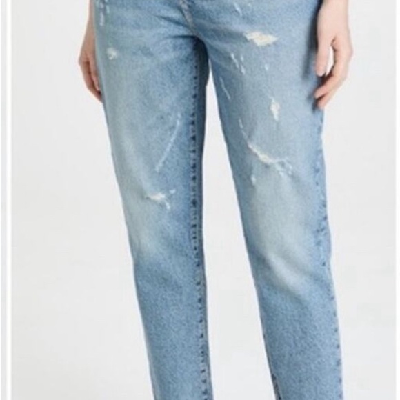 GOOD AMERICAN Distressed Straight Leg Jean Good Weekender NWT Size 14 - Picture 5 of 6